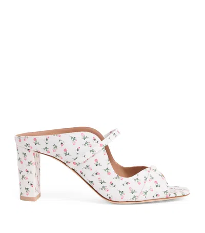 Malone Souliers Canvas Floral Norah Heeled Sandals 70