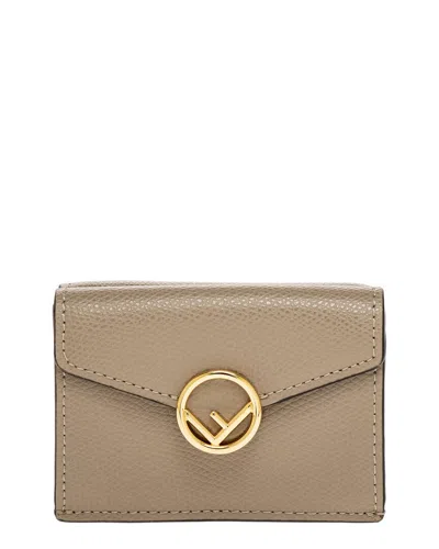 Fendi F Is  Leather Micro Wallet