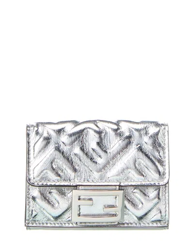 Fendi Ff Diamonds Leather Wallet On Chain