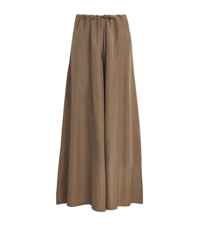 Max & Co Silk Shades Of Nature Wide-leg Trousers