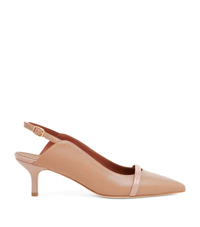 Malone Souliers Leather Marion Slingback Pumps 45 In Neutral
