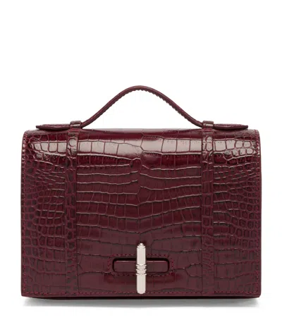 Malone Souliers Croc-embossed Leather May Small Top-handle Bag