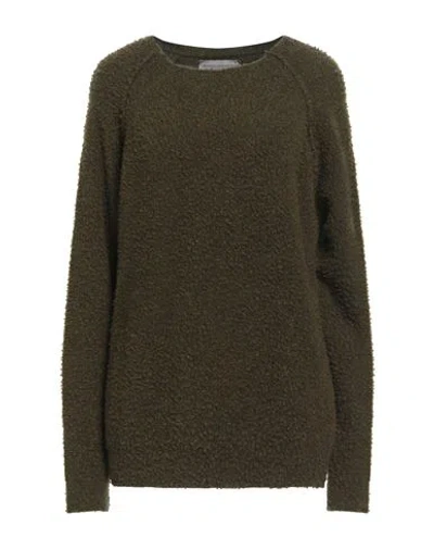 Original Vintage Style Woman Sweater Military Green Size 3xl Wool, Polyamide, Elastane In Black