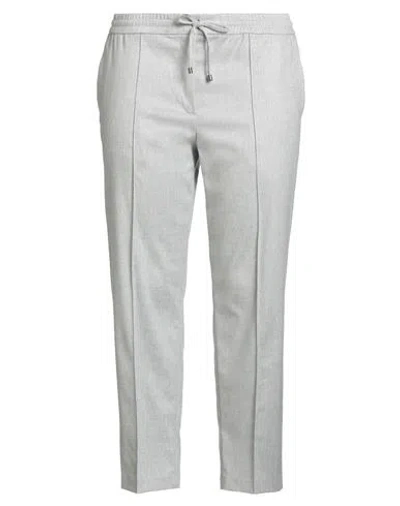 Seventy Venezia Woman Pants Light Grey Size 12 Viscose, Polyester, Virgin Wool, Elastane In Gray