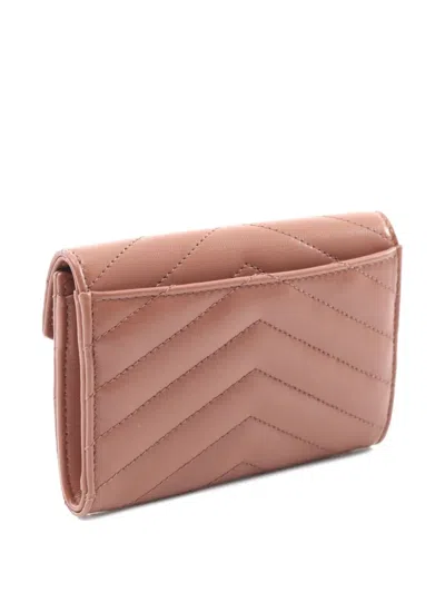 Pre-owned Saint Laurent 2021 Cassandre Leather Wallet