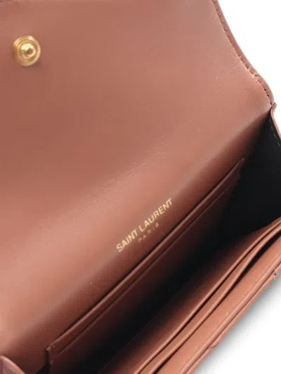 Pre-owned Saint Laurent 2021 Cassandre Leather Wallet