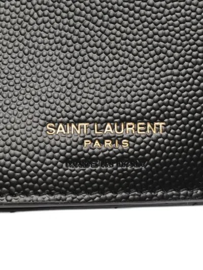 Pre-owned Saint Laurent 2021 Cassandre Monogram Leather Wallet