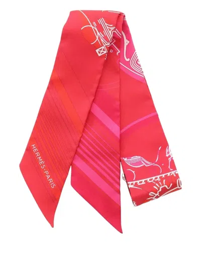 Pre-owned Hermes 2021 Ex-libris Twilly Scarf