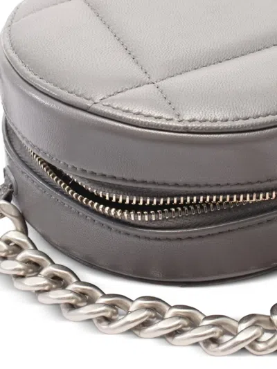 Pre-owned Chanel 2021  19 Round Cross Body Bag In Gray