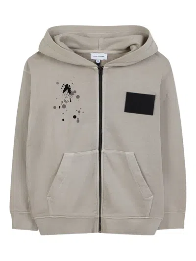 Marc Jacobs Splash-print Zip-up Hoodie In Neutral