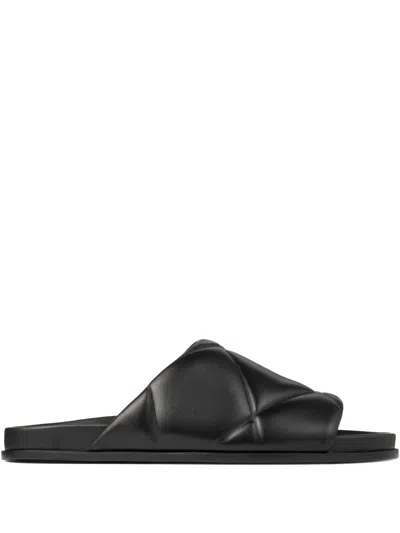 Jimmy Choo Quilted Leather Sandals In Black