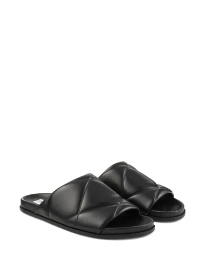 Jimmy Choo Quilted Leather Sandals In Black