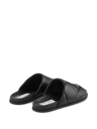 Jimmy Choo Quilted Leather Sandals In Black