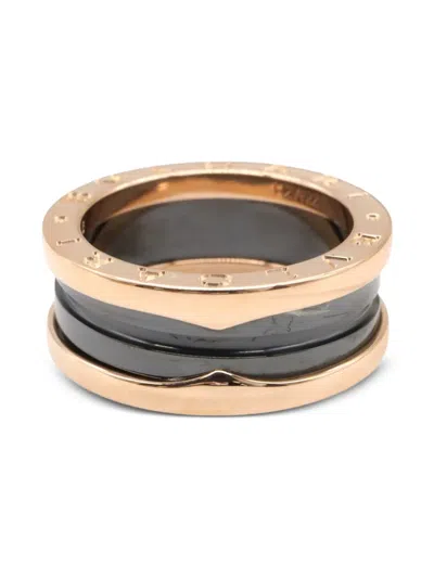 Pre-owned Bvlgari 2010s 18k Rose Gold B.zero1 Ring