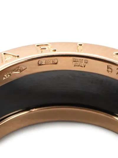 Pre-owned Bvlgari 2010s 18k Rose Gold B.zero1 Ring