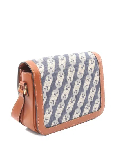 Pre-owned Celine 2010s Triomphe Denim Shoulder Bag