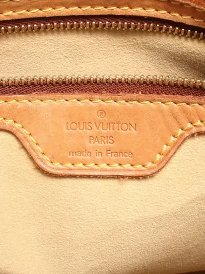 Pre-owned Louis Vuitton 2001 Looping Gm Monogram Shoulder Bag In Brown