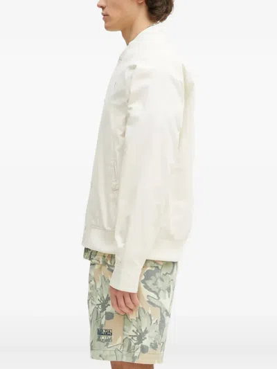 Fred Perry Cotton-blend Twill Tennis Bomber Jacket In White