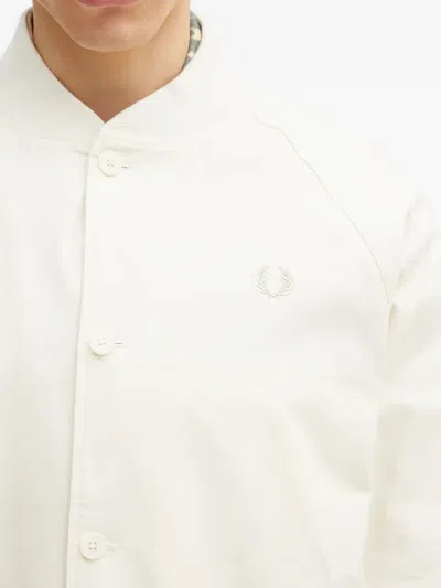 Fred Perry Cotton-blend Twill Tennis Bomber Jacket In White