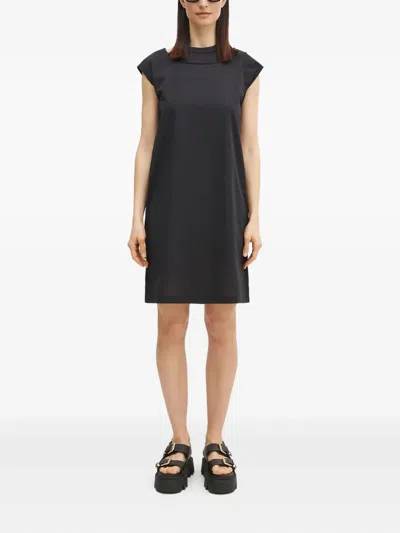 Y-3 Tee Cap-sleeve Round-neck Dress In Black