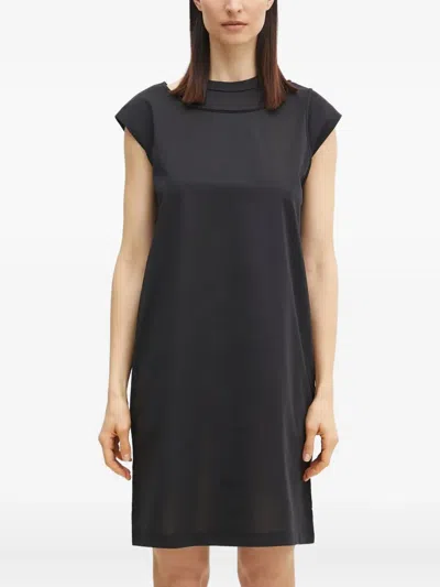 Y-3 Tee Cap-sleeve Round-neck Dress In Black