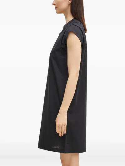 Y-3 Tee Cap-sleeve Round-neck Dress In Black