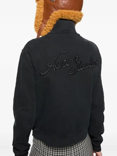 Acne Studios Mock-neck Zip-up Sweatshirt