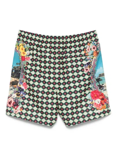 Camilla Bathing Bombshell Swim Shorts In Multi
