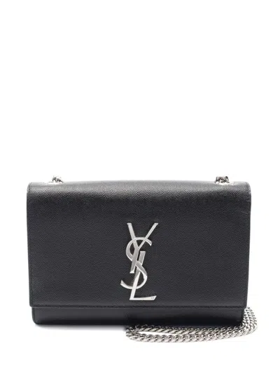 Pre-owned Saint Laurent 2021 Small Kate Shoulder Bag In Black