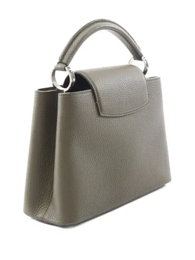 Pre-owned Louis Vuitton 2021 Capucines Bb Leather Handbag In Green
