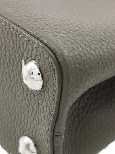 Pre-owned Louis Vuitton 2021 Capucines Bb Leather Handbag In Green