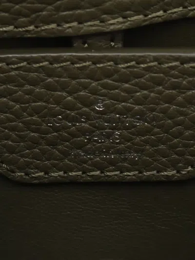 Pre-owned Louis Vuitton 2021 Capucines Bb Leather Handbag In Green