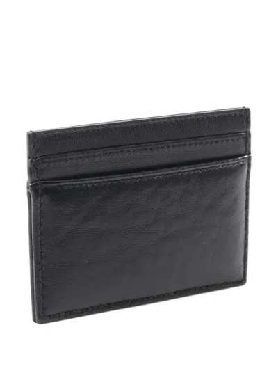 Pre-owned Saint Laurent 2021 Leather Cardholder In Black