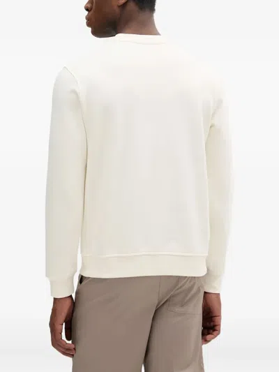 Karl Lagerfeld Logo-embossed Crew-neck Sweatshirt In White