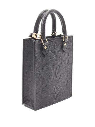Pre-owned Louis Vuitton 2021s Petite Sac Plat Monogram Tote Bag In Black
