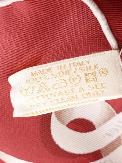 Pre-owned Cartier 2020s 2c Ribbon Silk Scarf