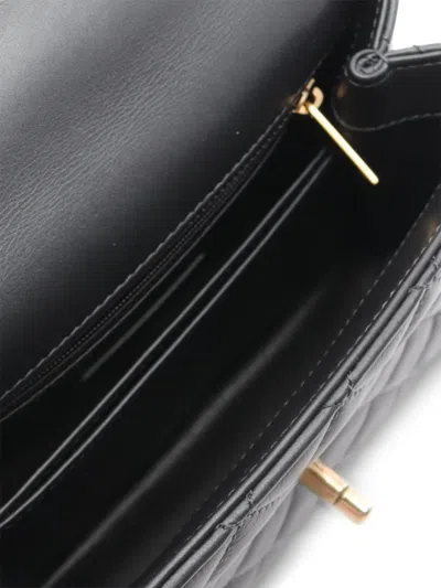 Pre-owned Chanel 2021 Coco Handle Flap Handbag In Black