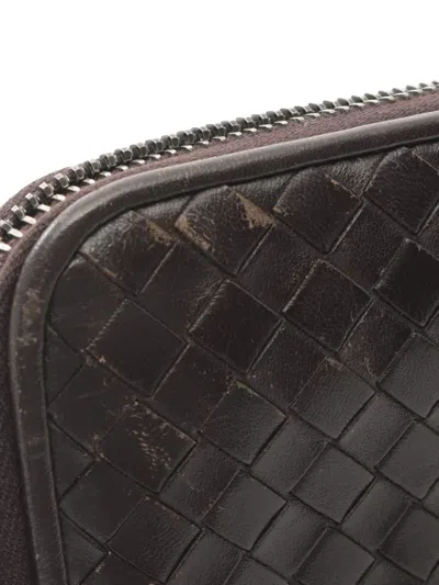 Pre-owned Bottega Veneta 2000s Intrecciato Zipper Wallet