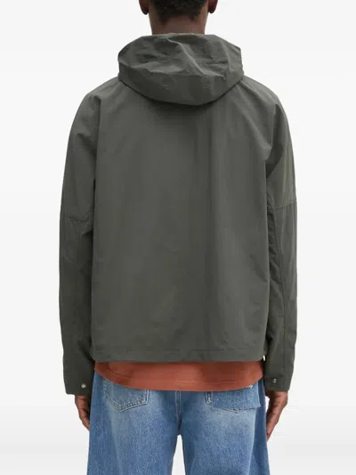 Fred Perry Cropped Fishing Parka Jacket In Green