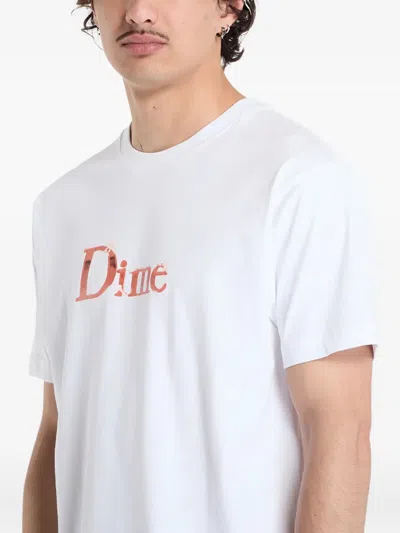 Dime Classic Shiny T-shirt In White