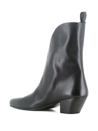 Marsèll V-cut Leather Boots In Black