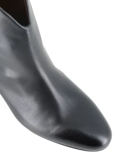 Marsèll V-cut Leather Boots In Black