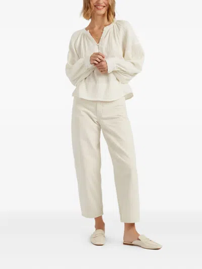 Chinti & Parker St. Tropez Embroidered-detail Blouse In White