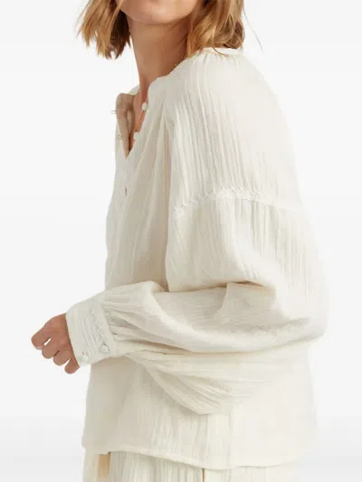 Chinti & Parker St. Tropez Embroidered-detail Blouse In White