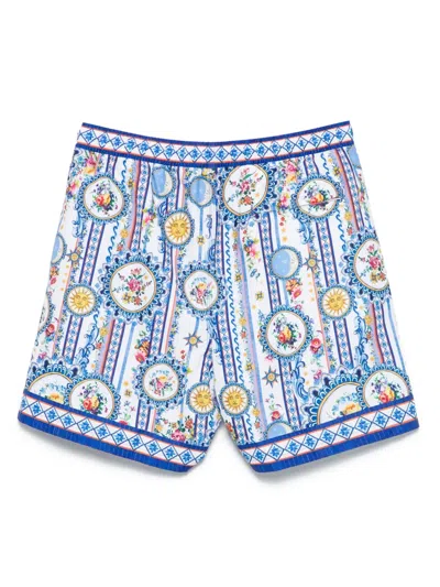 Camilla Tiles Darls Swim Shorts In Blue
