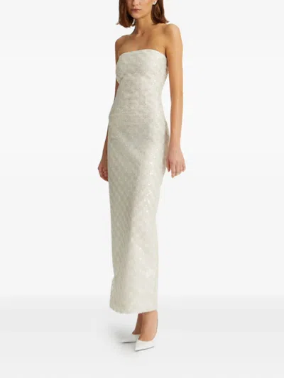 Rotate Birger Christensen Sequinned Dress In White