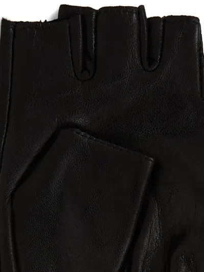Karl Lagerfeld Stud-embellished Fingerless Gloves In Black