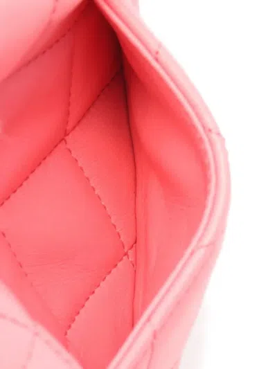 Pre-owned Chanel 2021 Matelassé Crossbody Bag In Pink