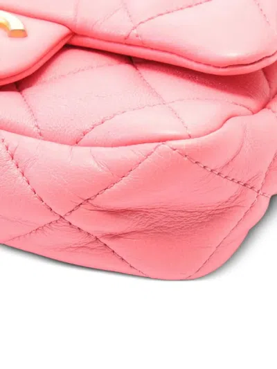 Pre-owned Chanel 2021 Matelassé Crossbody Bag In Pink