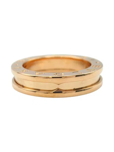 Pre-owned Bvlgari 2010s 18k Rose Gold B.zero1 Ring